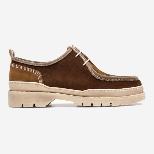 Major V Colours Suede Derby Shoes - Chocolate/Tobacco