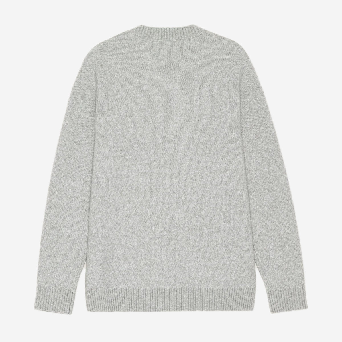 Melange Wool V-Neck Knit - Grey