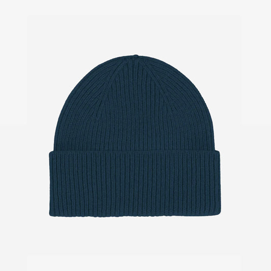 Merino Wool Beanie - Petrol Blue