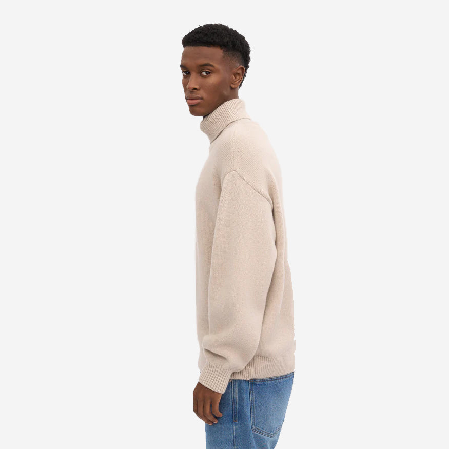 Merino Wool Turtleneck - Ivory White