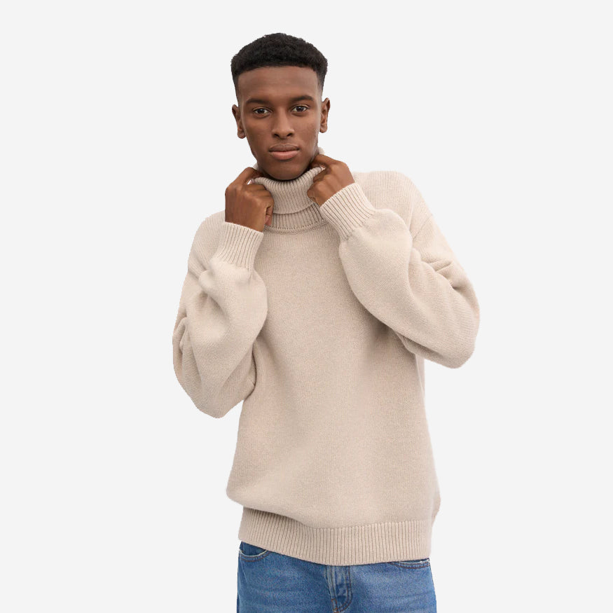Merino Wool Turtleneck - Ivory White