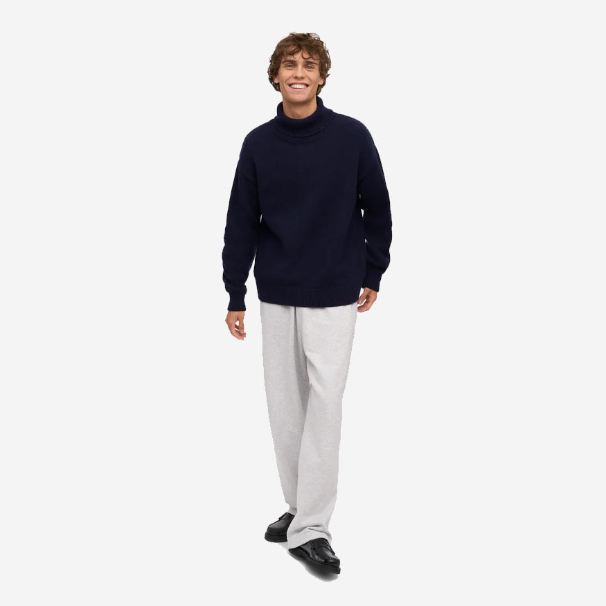 Merino Wool Turtleneck - Navy Blue