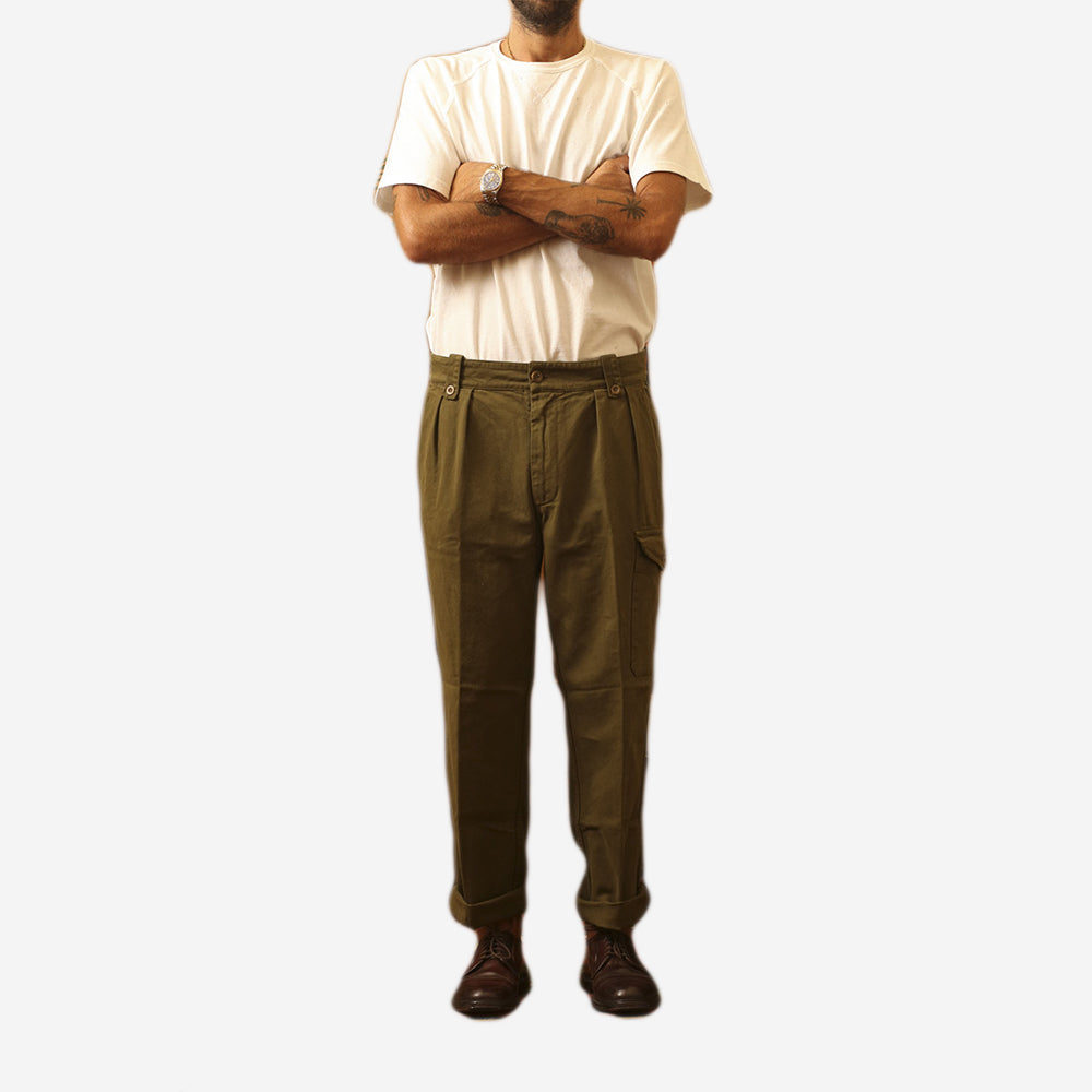 Mike Twill Army Cargo Pant - Olive