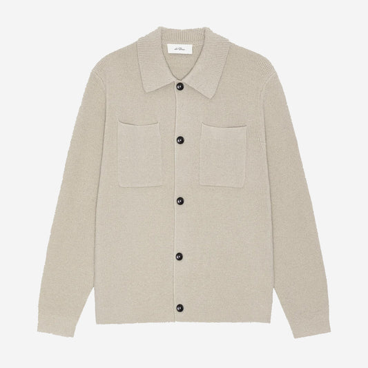 Milano Wool Knit Overshirt - Light Sand