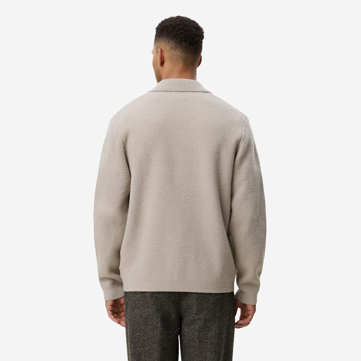 Milano Wool Knit Overshirt - Light Sand