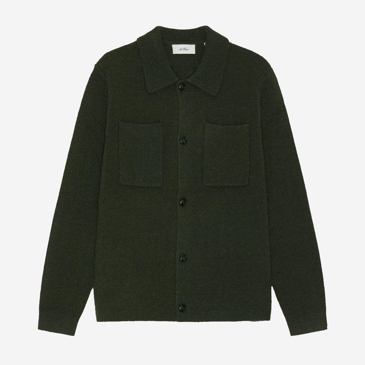Milano Wool Knit Overshirt - Rosin Green