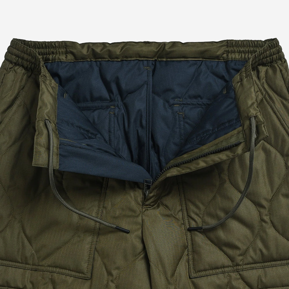 Military Easy Cargo Down Pants - Dark Olive