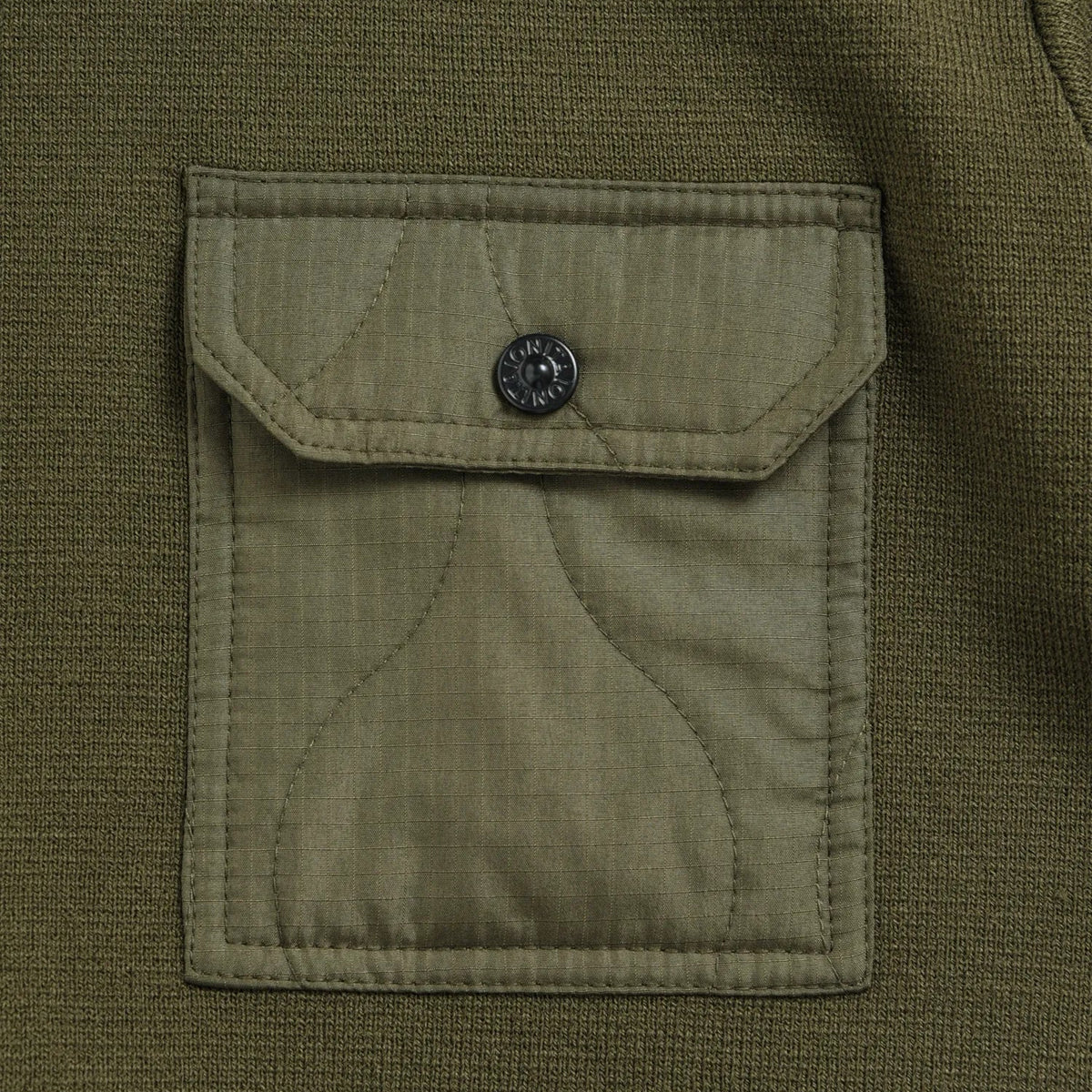 Military Double-Zip Knit Hoodie - Dark Navy