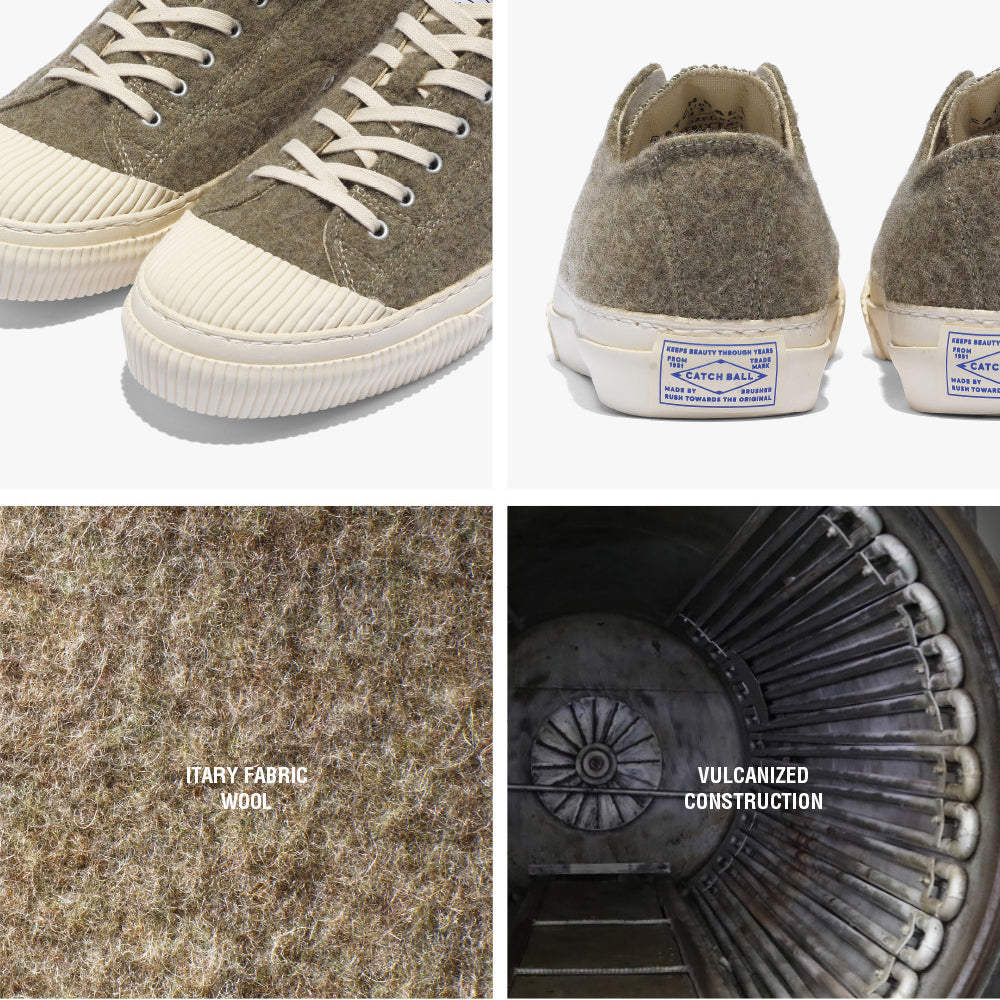Military Standard Low Wool Sneaker - Grey