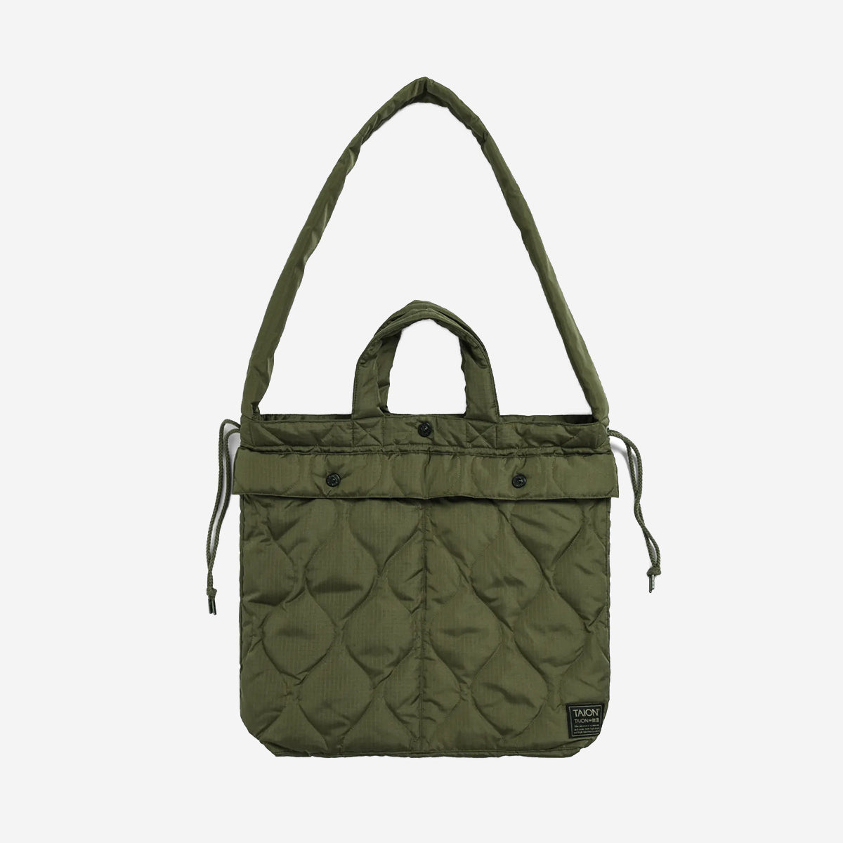 Military Down Helmet Shoulder Bag - Black