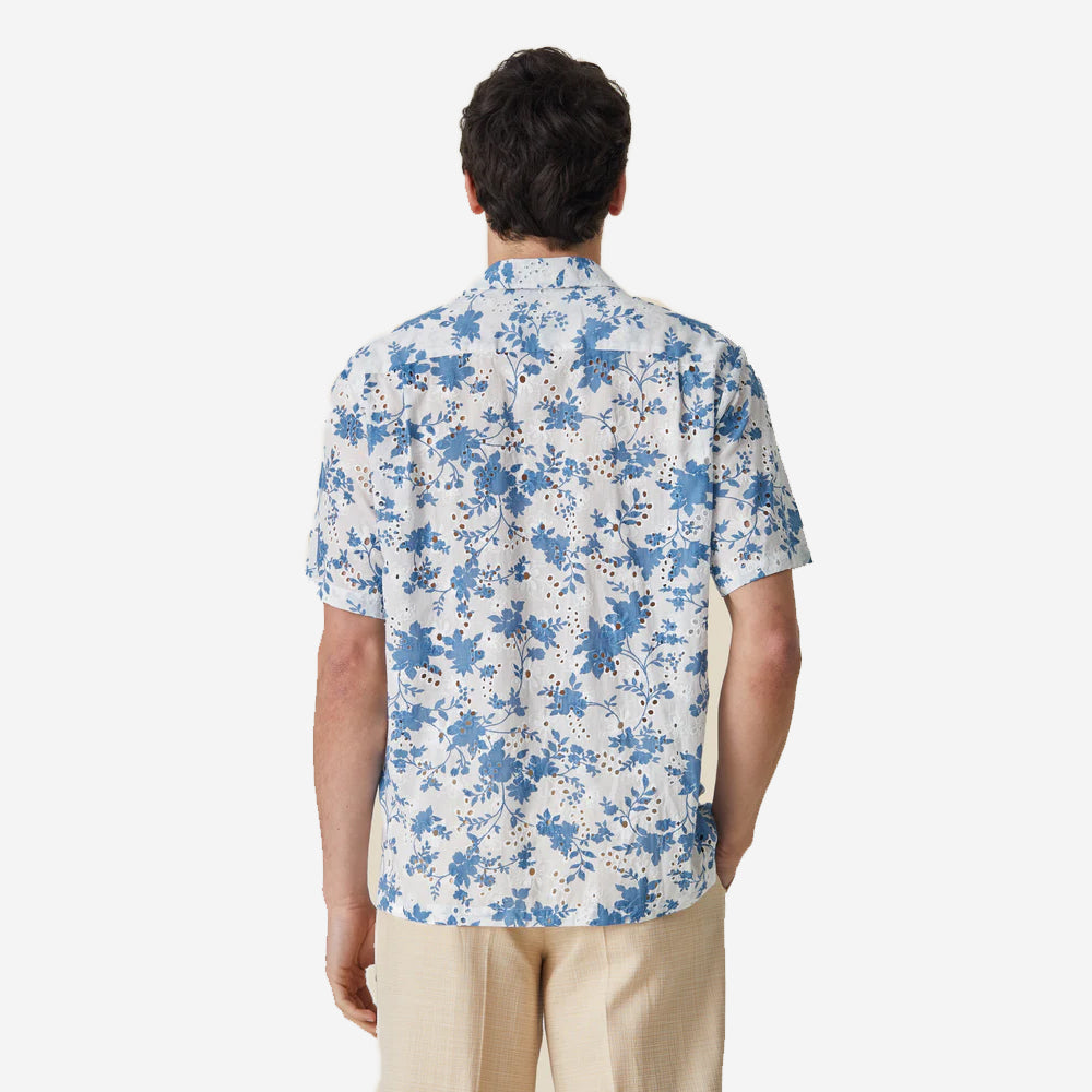 Minho S/S Vacation Shirt - White/Blue