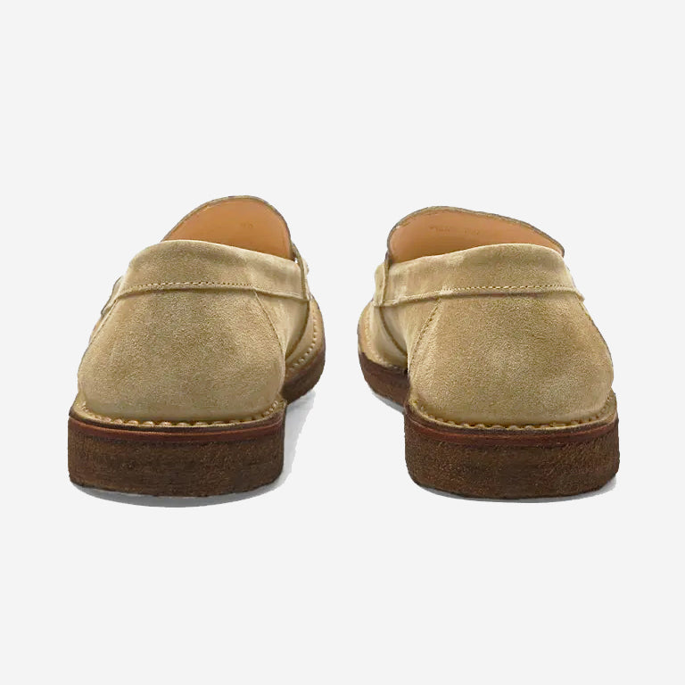 Mokaflex Suede Penny Loafer Shoes - Caramello