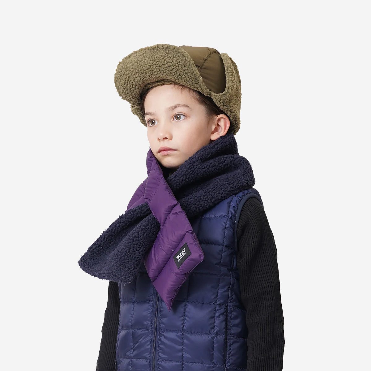 Mountain Reversible Down x Boa Warm Cap - Olive x Dark Olive