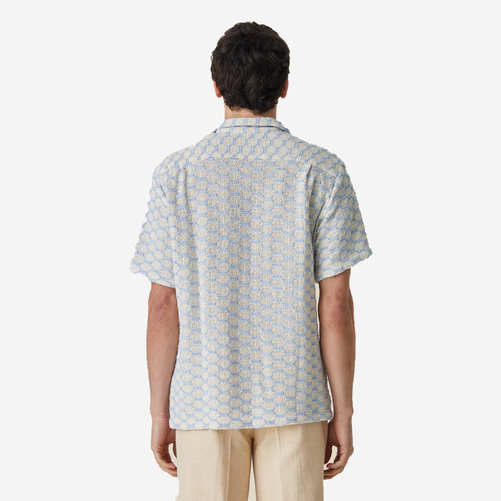 Net Bobbinet S/S Vacation Shirt - Blue