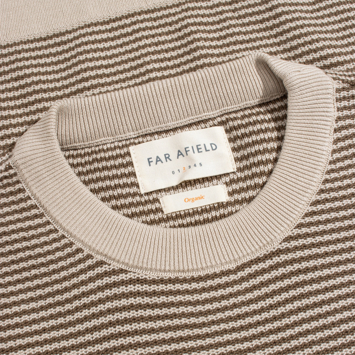 Newport Stripe Knit T-Shirt - Sand Brown
