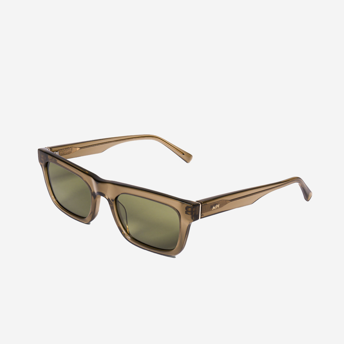 NEW DYLAN Rectangle Sunglasses - Bottle/Green