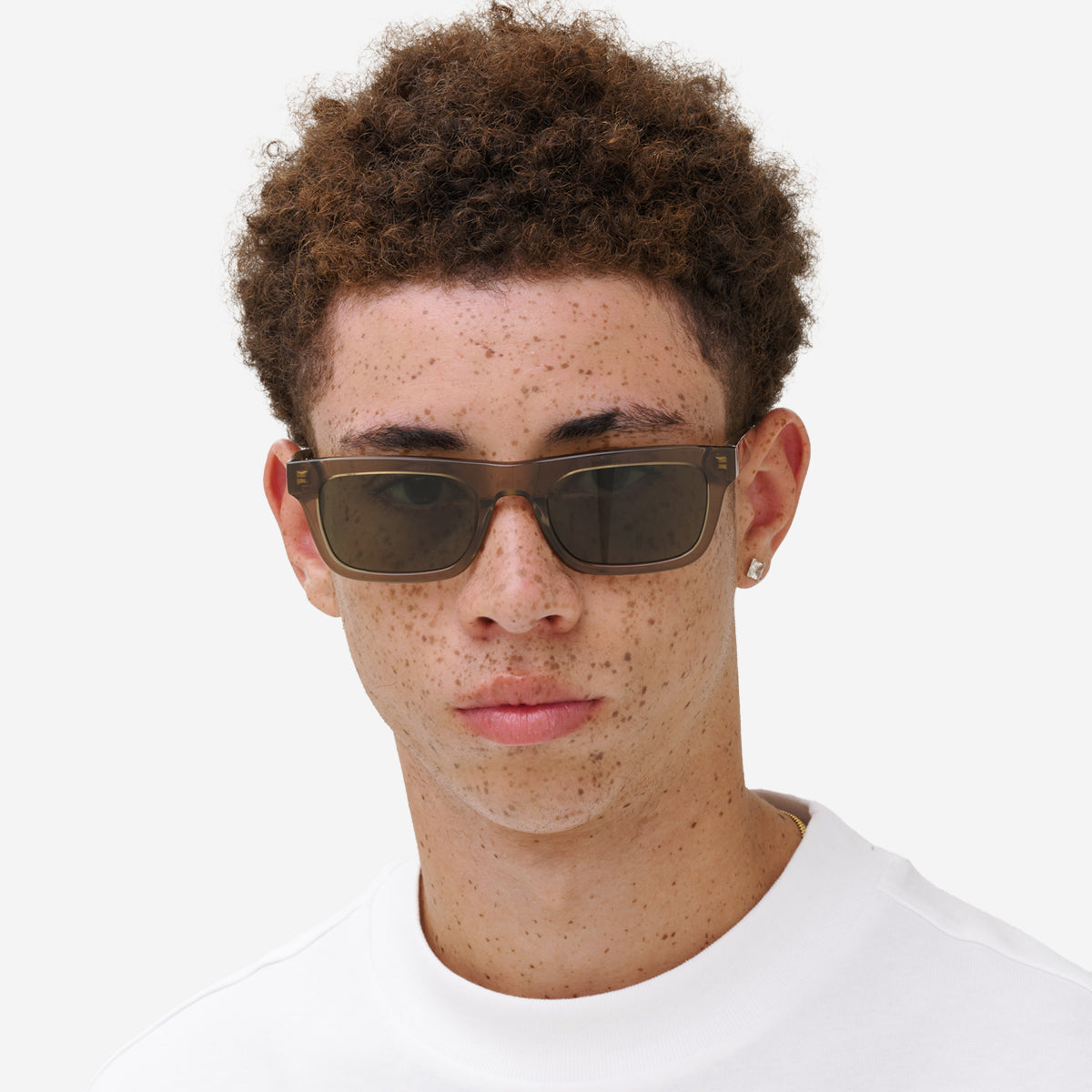 NEW DYLAN Rectangle Sunglasses - Bottle/Green