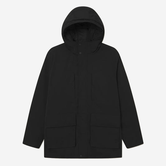 Nate Solid Padded Coat - Black