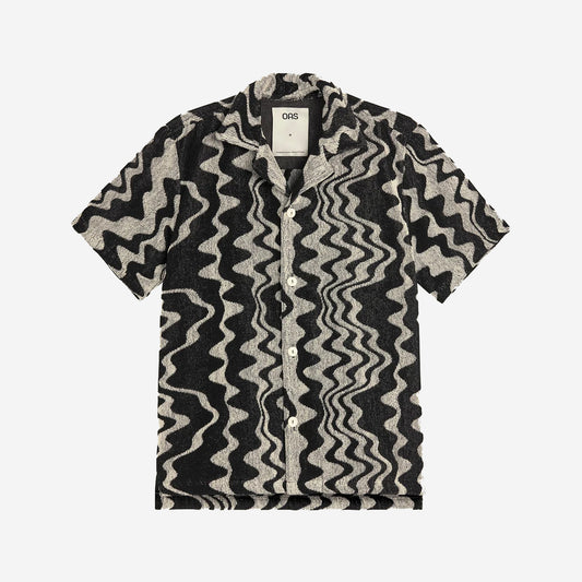Nero Verve Cuba Terry Vacation Shirt - Black/Grey