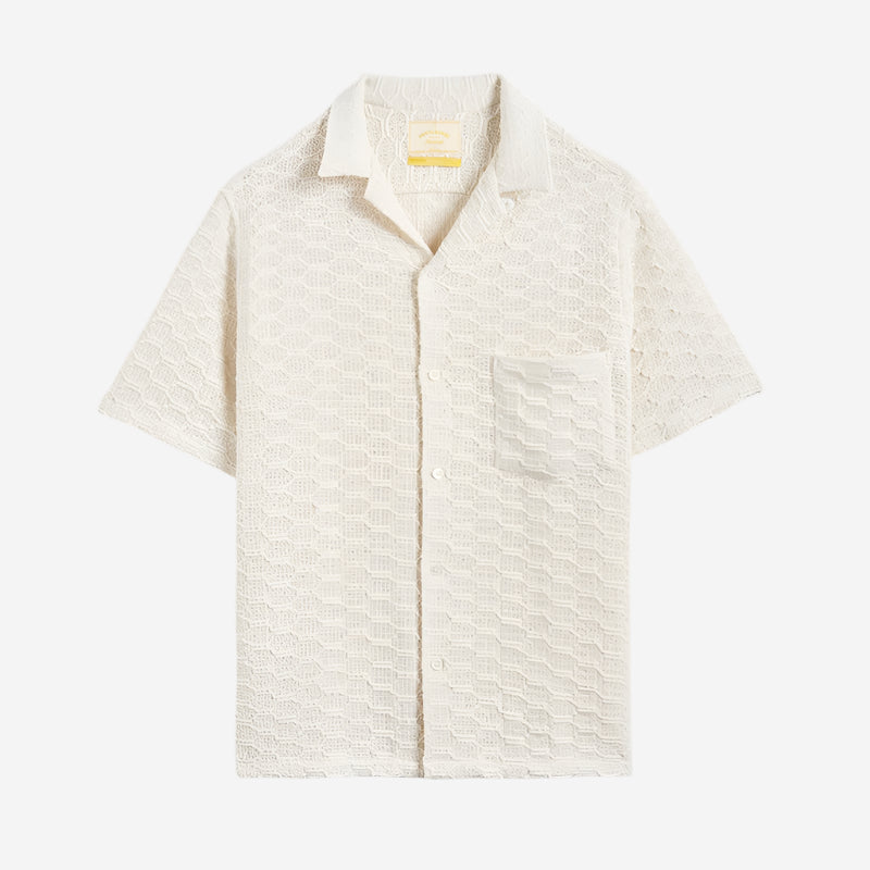 Net Bobbinet S/S Vacation Shirt - Natural