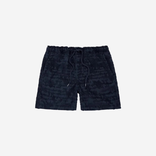 Night Lagoon Terry Jacquard Shorts - Navy