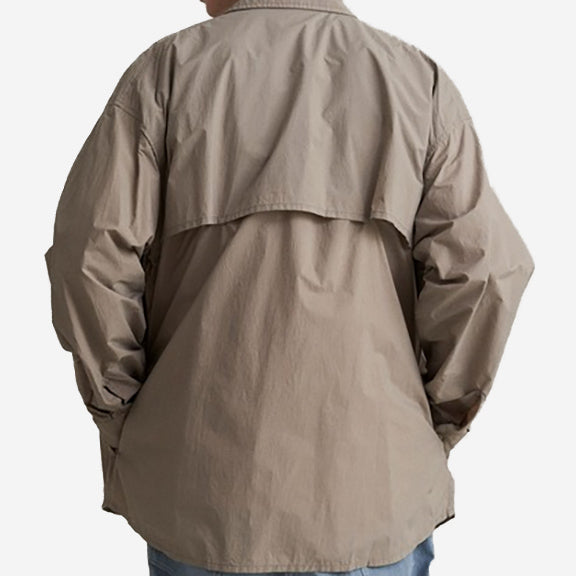 Nylon Tusser Overshirt - Taupe