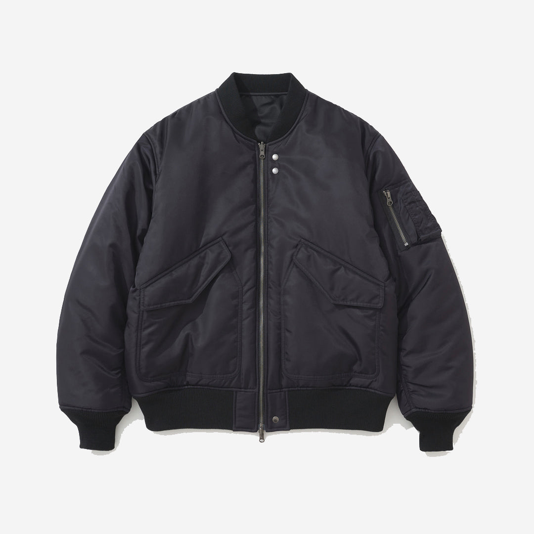 Nylon Reversible Bomber Jacket - Purple/Black