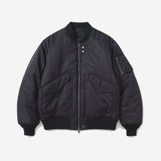 Nylon Reversible Bomber Jacket - Purple/Black