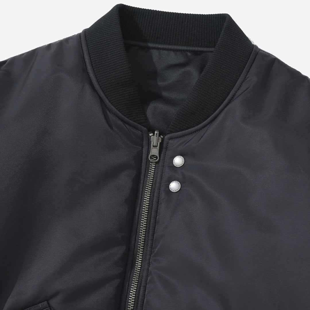 Nylon Reversible Bomber Jacket - Purple/Black