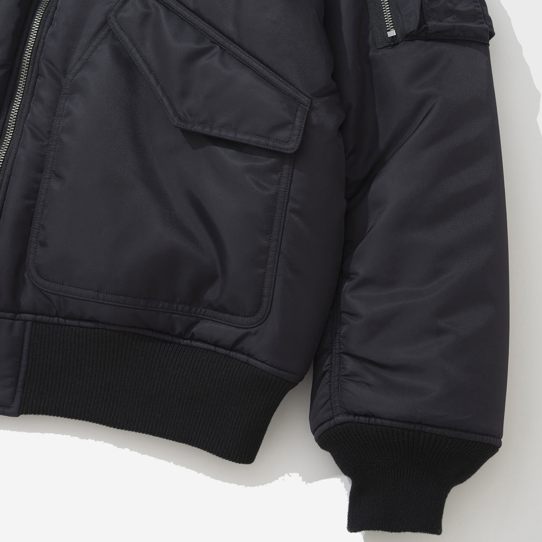 Nylon Reversible Bomber Jacket - Purple/Black