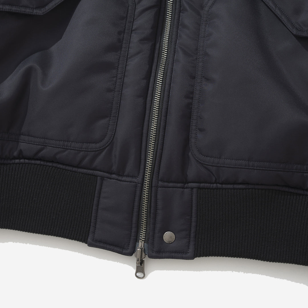 Nylon Reversible Bomber Jacket - Purple/Black