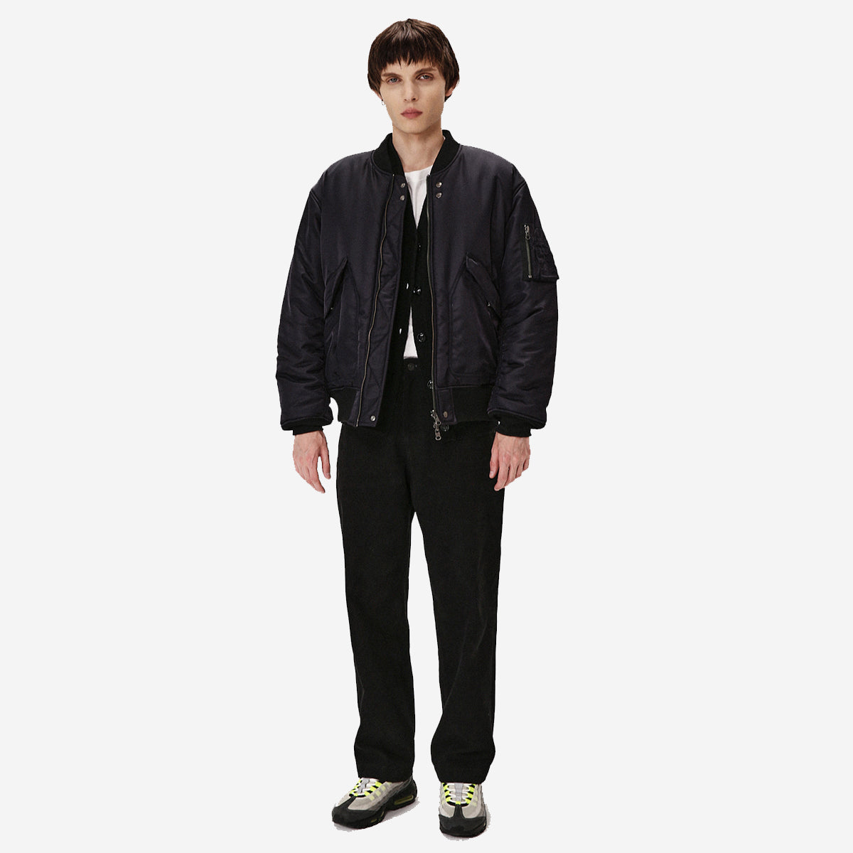 Nylon Reversible Bomber Jacket - Purple/Black