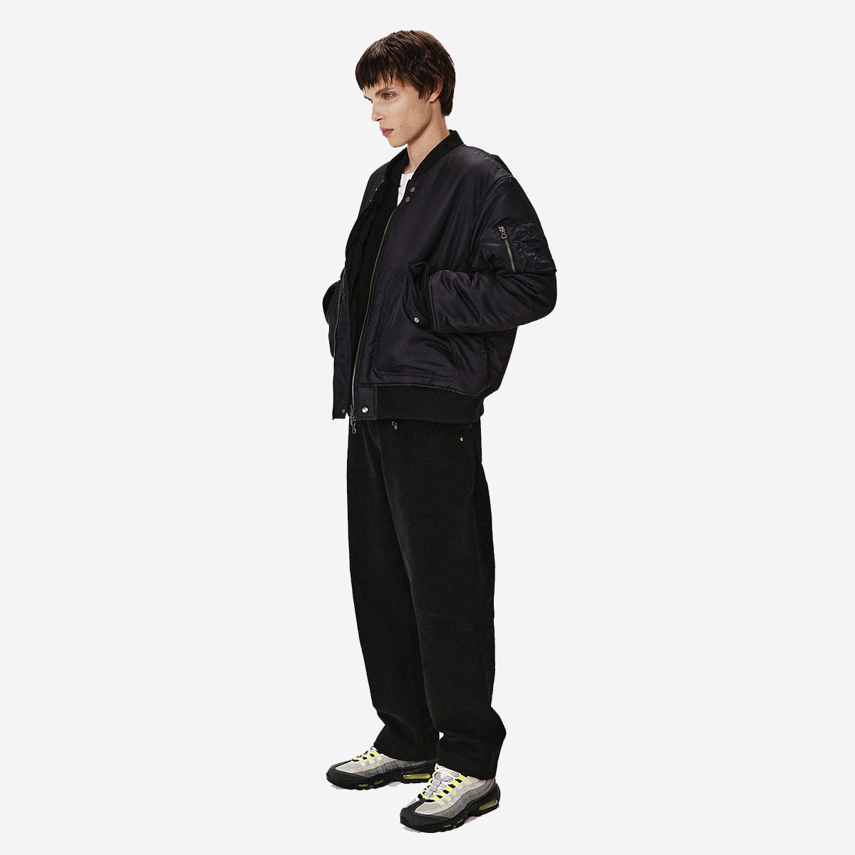 Nylon Reversible Bomber Jacket - Purple/Black