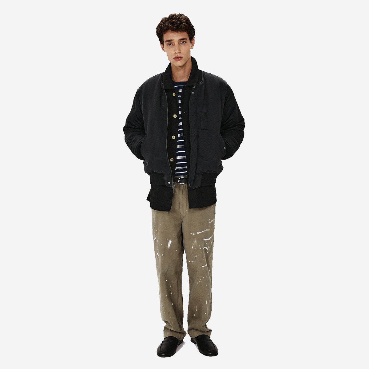 Nylon Reversible Bomber Jacket - Purple/Black