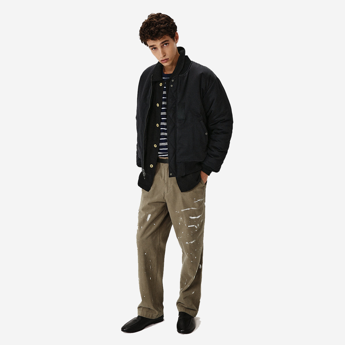 Nylon Reversible Bomber Jacket - Purple/Black