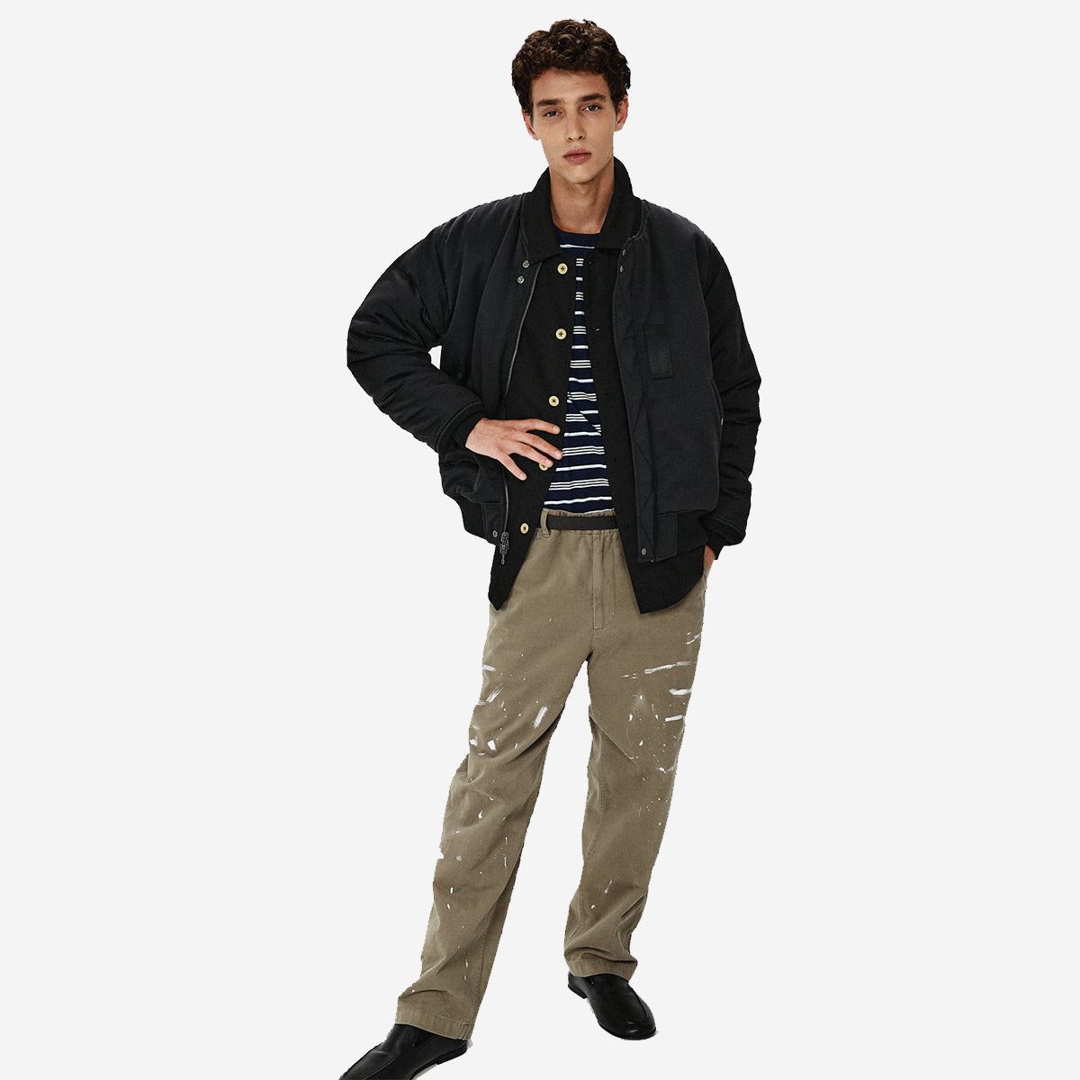 Nylon Reversible Bomber Jacket - Purple/Black