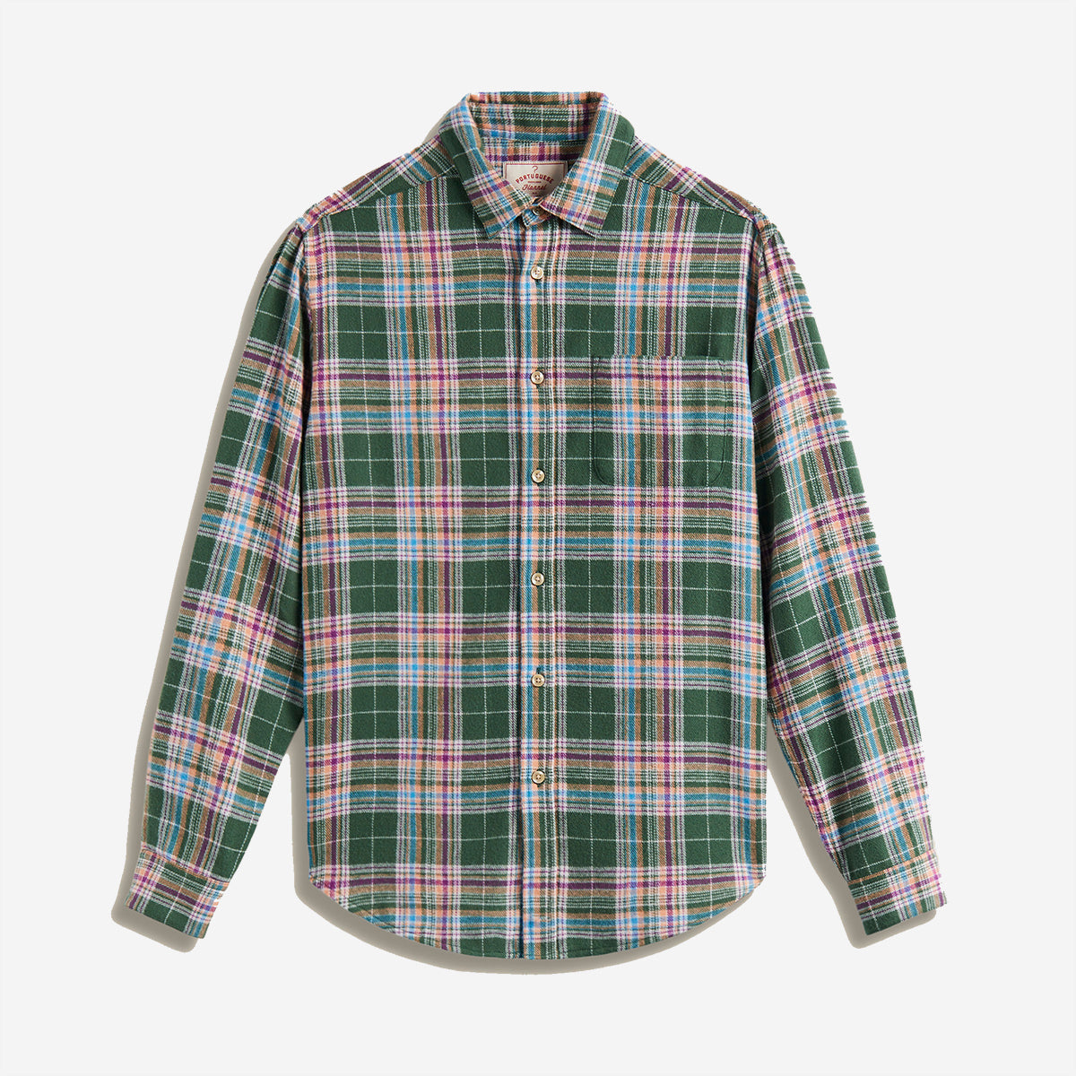 Olissipo Plaid Flannel Shirt - Green