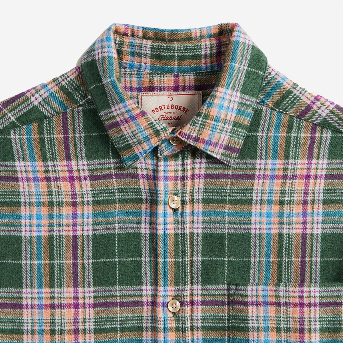 Olissipo Plaid Flannel Shirt - Green