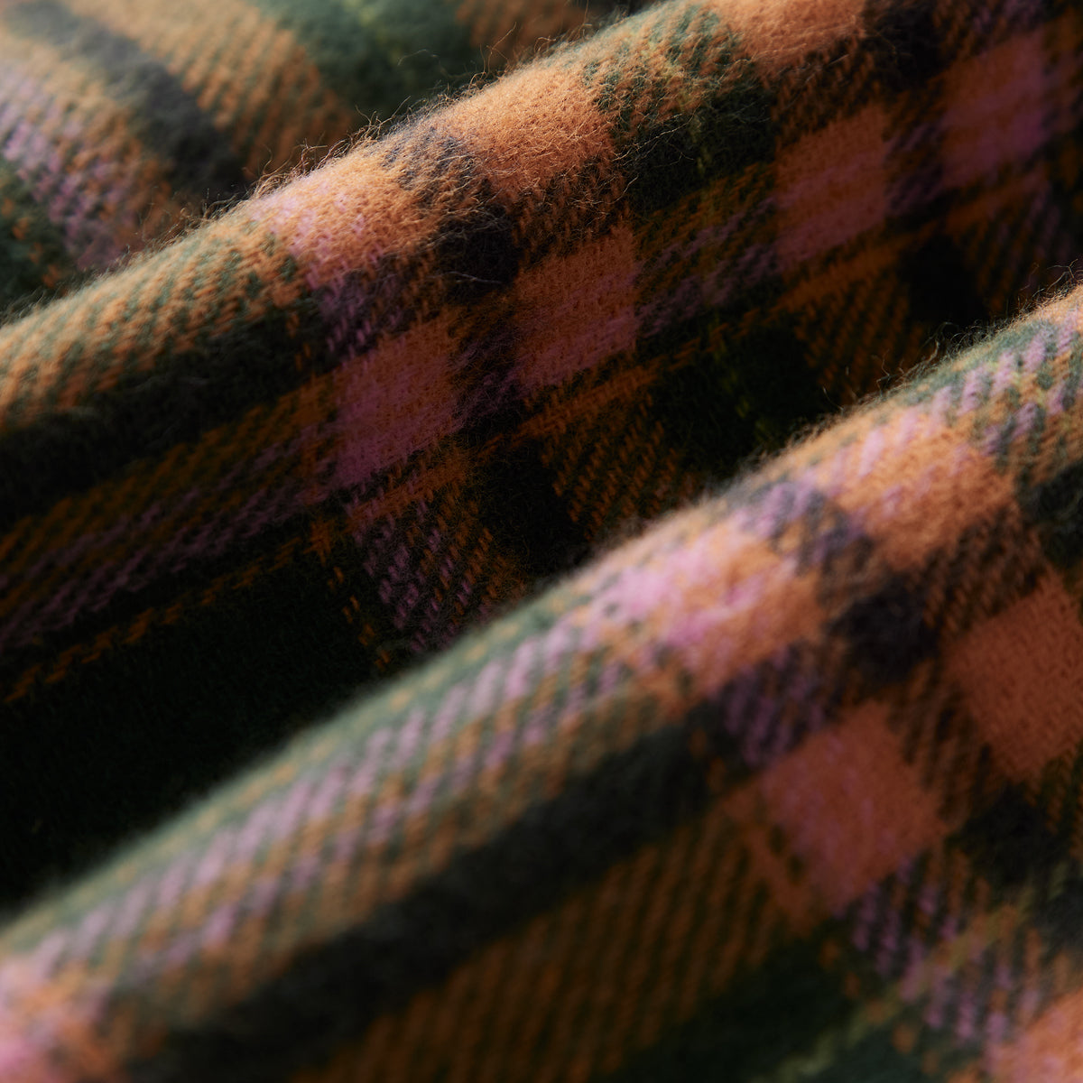 Olivara Plaid Flannel Shirt - Green/Orange