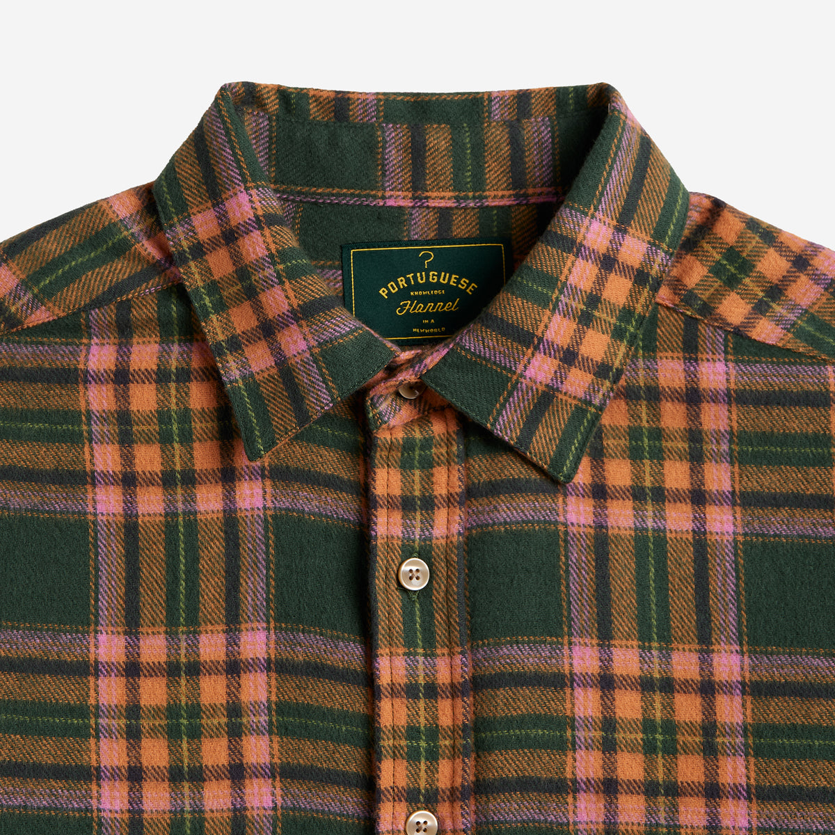 Olivara Plaid Flannel Shirt - Green/Orange