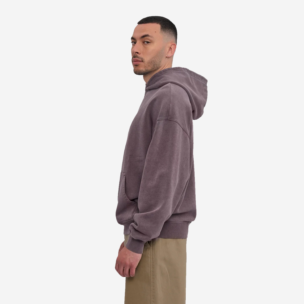Organic Oversized Hoodie - Faded Grape