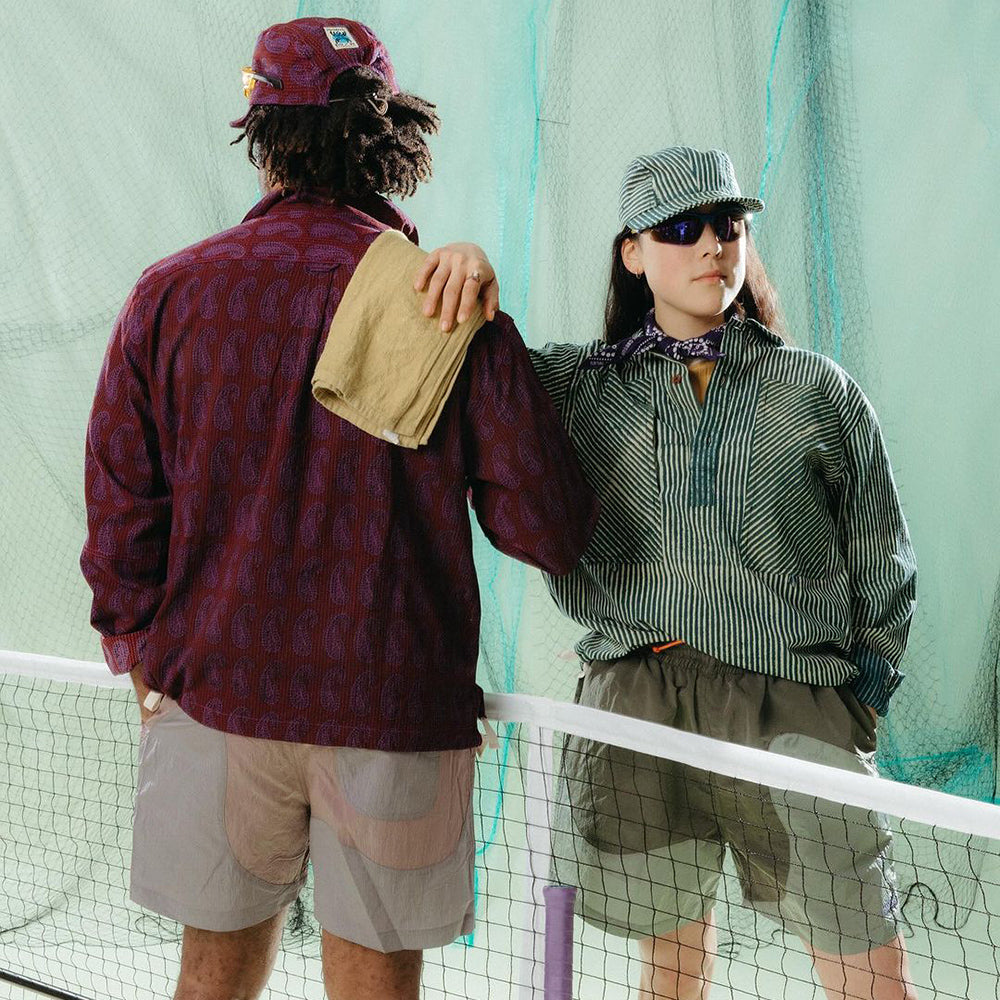 Lo-Fi Runner Cap - Maroon Kantha Paisley