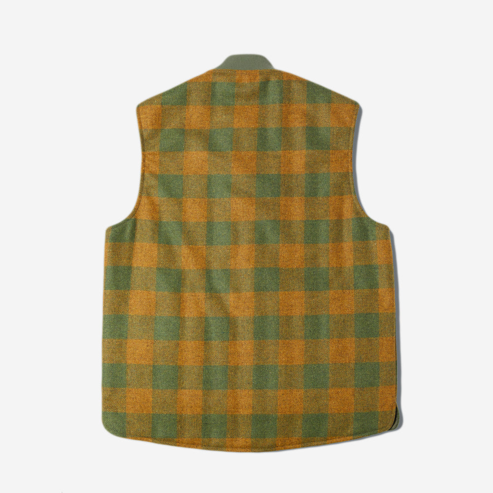 Oliver Wool/Nylon Reversible Vest – Check/Olive