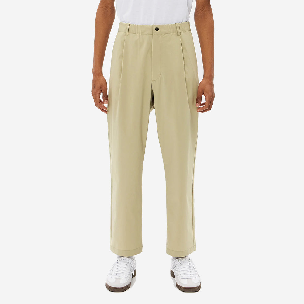 One Tuck Tapered Light Pants - Oak Beige