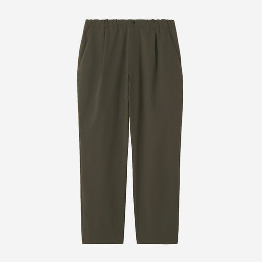 One Tuck Tapered Light Pants - Dark Olive
