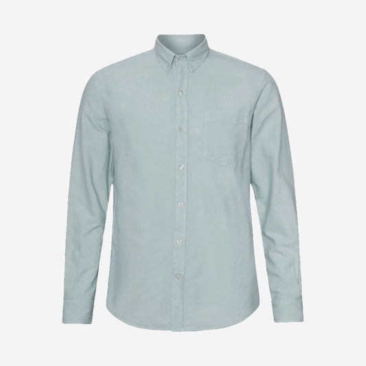 Organic Button-Down Oxford Shirt - Cloudy Grey