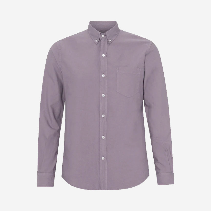 Organic Button-Down Oxford Shirt - Purple Haze