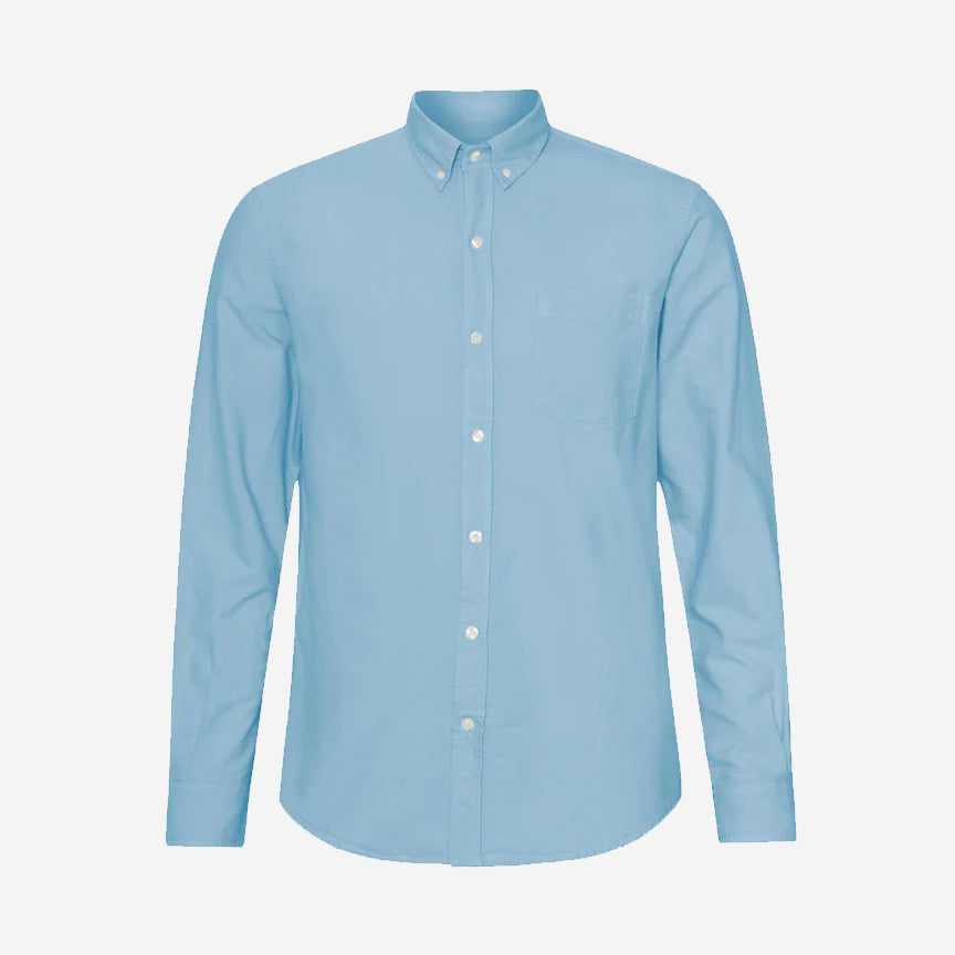 Organic Button-Down Oxford Shirt - Seaside Blue