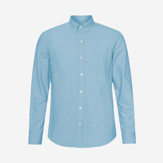 Organic Button-Down Oxford Shirt - Seaside Blue