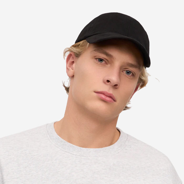 Organic Cotton Twill Cap - Deep Black